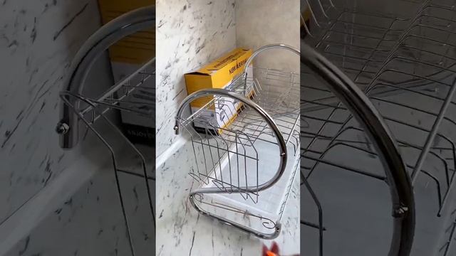 Двухуровневая настольная сушилка для посуды 40х26х38 см?️ смотреть онлайн