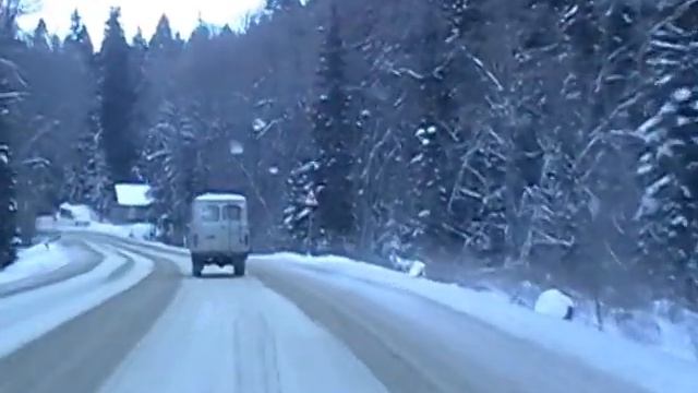 Трасса А-155 Домбай Теберда зимой- Highway a-155 Dombay Teberda in winter смотреть онлайн