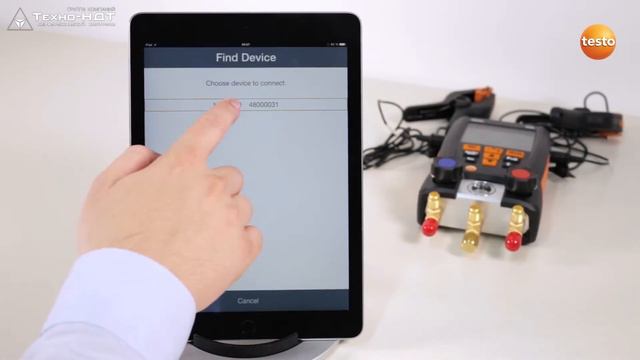 Testo 549/550/557. Мобильное приложение. Установка соединения смотреть онлайн