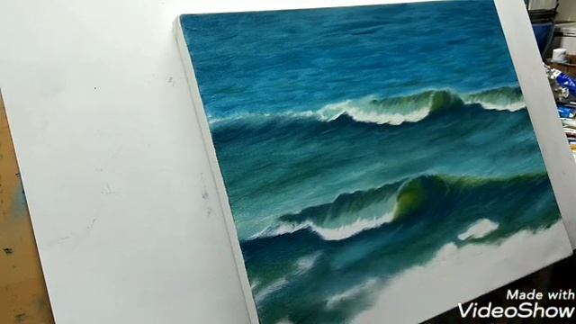ocean ,oil painting, speed painting,#арт #art #волна #waves смотреть онлайн