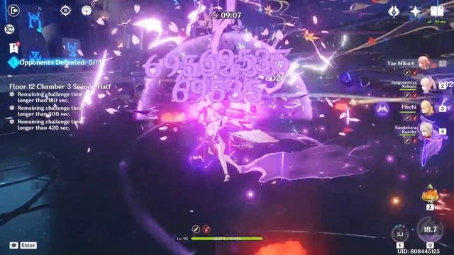 C1 Wanderer Double Hydro And C0 Yae Kokomi Taser - Genshin Impact Abyss 3.3 - Floor 12 9 Stars