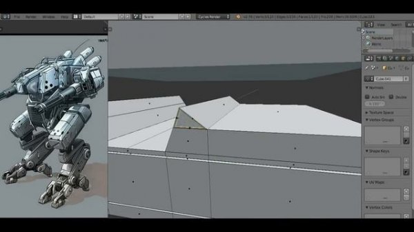Blender 3D|Speed modeling|Model robot|Part 1|
