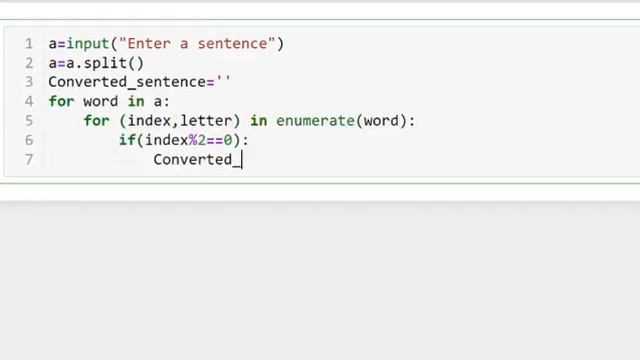 Capitalizing all the even letter's of a word of a sentence on Jupyter notebook #Coding#Python смотреть онлайн