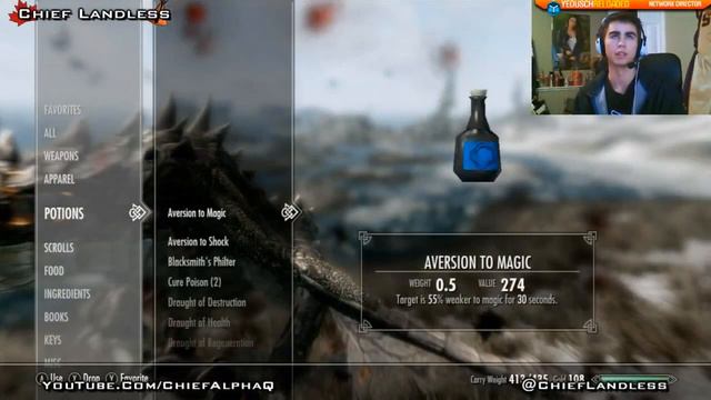 Skyrim - Stream Shenanigans - "Dragon vs Noob" смотреть онлайн