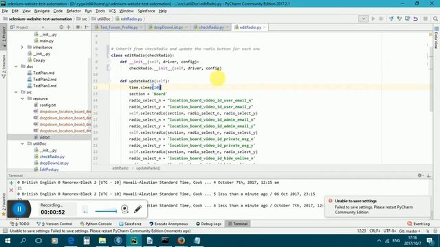 Selenium WebSite Testing Python DropDown смотреть онлайн