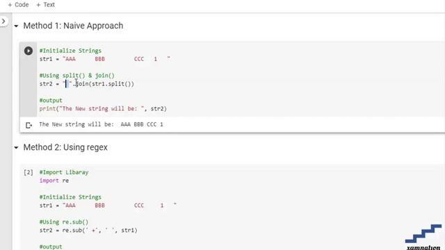 Python | Remove unwanted spaces from string-Naive Approach смотреть онлайн