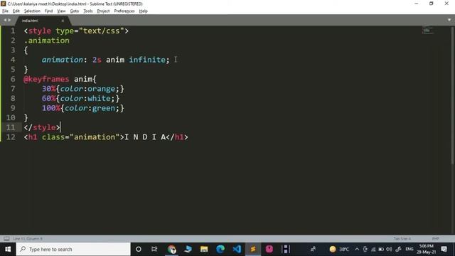 CSS 3 | Text Color Animation | Css Keyframes | Keyframes infinite | CSS 3 смотреть онлайн