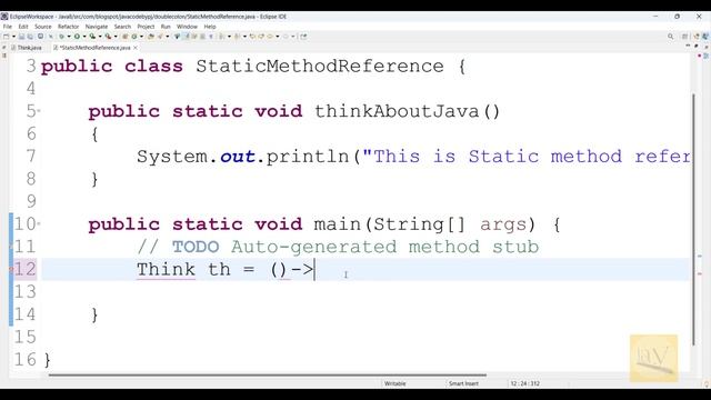 Static method reference using double colon operator | java 8 by Ponnam Jay | java 8 features | смотреть онлайн