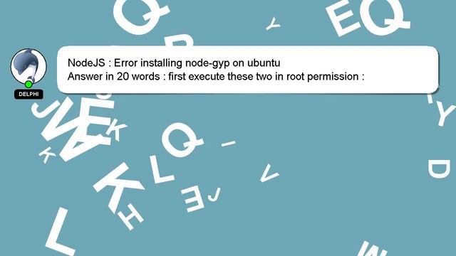 NodeJS : Error installing node-gyp on ubuntu смотреть онлайн