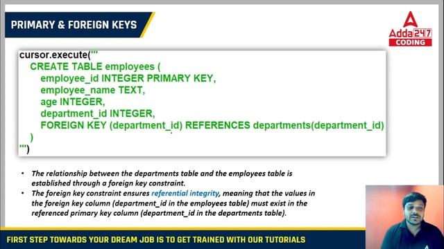 What is Primary key and foreign key | SQL | Python Programming Full Course | Coding Adda247 #56 смотреть онлайн