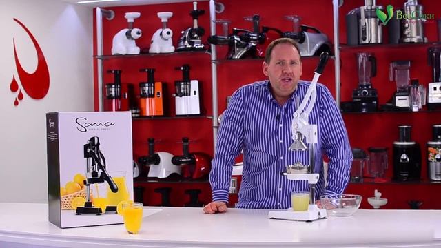 Соковыжималка прессовая Sana Citrus Press. Отжим сока из цитрусовых смотреть онлайн