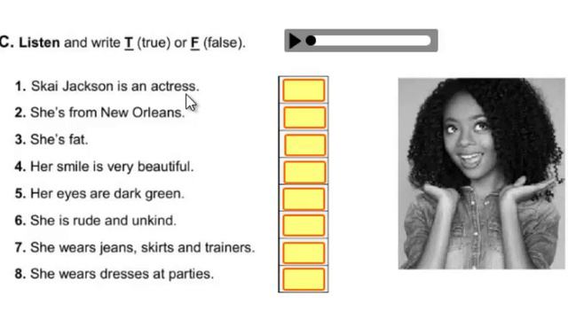 Physical Appearance Reading and Listening exercise смотреть онлайн