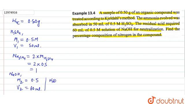 A sample of `0.50 g` of an organic compound was treated according to Kjeldahl's method. смотреть онлайн
