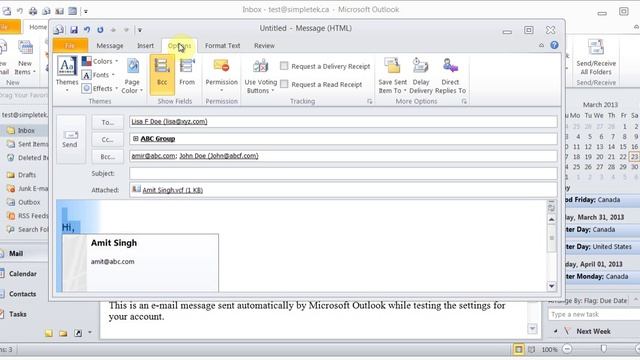 Microsoft Outlook 2010 pt 2 (Create Email, Poll, Contacts, Groups, Rules, Folders) смотреть онлайн
