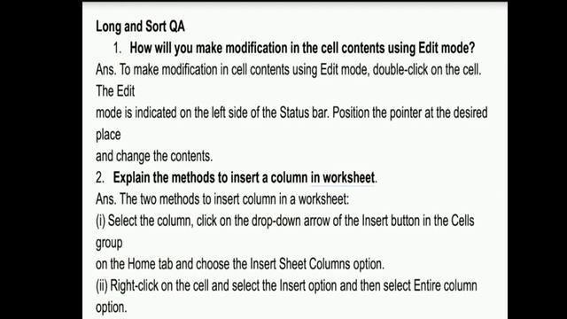 class 6 Back exercise and question answer of chapter 4 Microsoft Excel 2016 смотреть онлайн