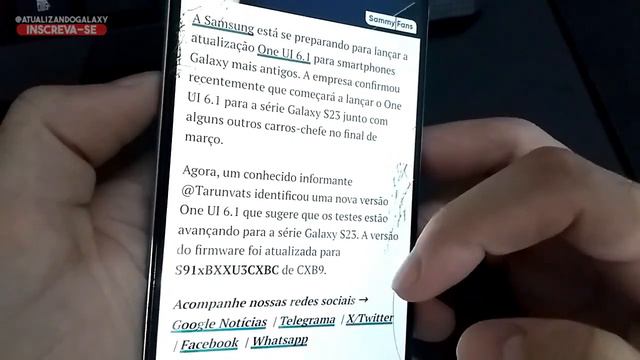 ATUALIZAÇÃO da ONE UI 6.1 + GALAXY AI SE APROXIMA!! EM BREVE GALAXY S23 e OUTROS MODELOS смотреть онлайн