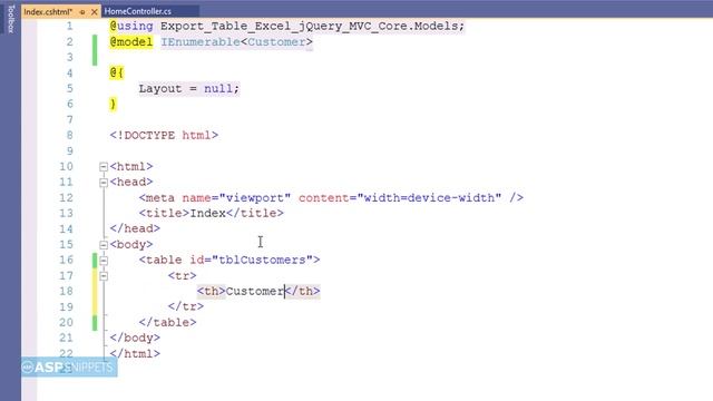 Export Grid (GridView) to Excel using jQuery in ASP.Net Core MVC смотреть онлайн