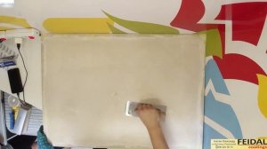 Геометрическая абстракция при помощи декоративной штукатурки и малярной ленты!