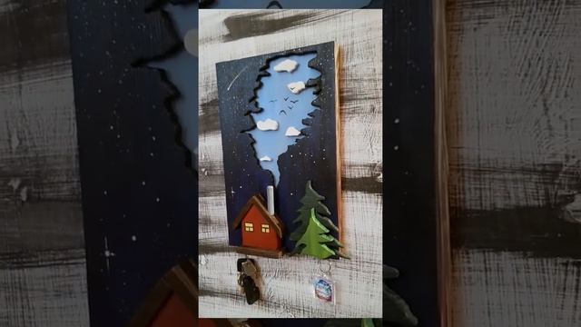 #деревянныйдекордома  #росписьподереву  #ключница #для_ключей #для_прихожей #подарок  #дизайнерское