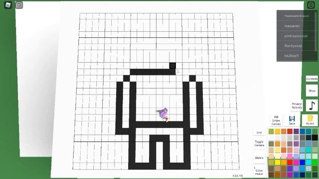 How to Draw a Roblox Noob in Roblox Pixel art Creator смотреть онлайн