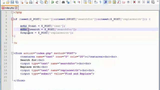 PHP Tutorial - 48 Creating a Find and Replace Application Part 2 смотреть онлайн