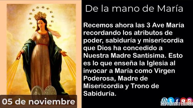 De la mano de María ?05 de noviembre (meditaciones del padre Alfonso Milagro y las 3 Ave María?️) смотреть онлайн