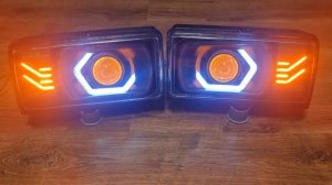 Тюнинг фар Ваз 2107, ангельские глазки своими руками!  установка линз лед повороты