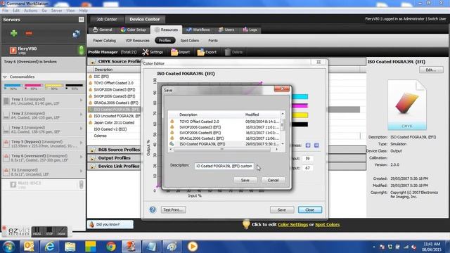 Create Custom Color Profile in Fiery смотреть онлайн