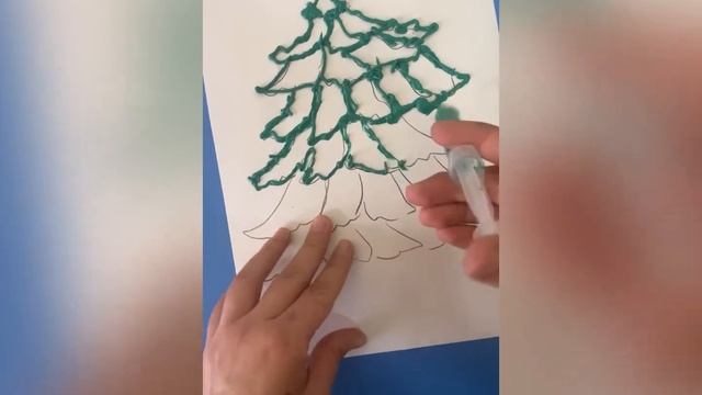Рисуем ёлочку нетрадиционным способом смотреть онлайн