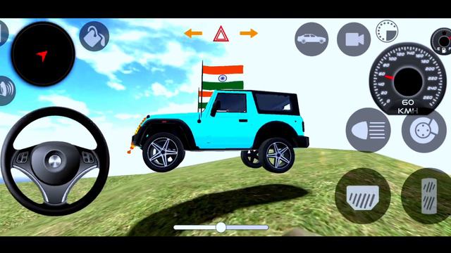 Dollar song sidhu musewala real Indian new model royal blue thar offroad village driving gameplay 1 смотреть онлайн