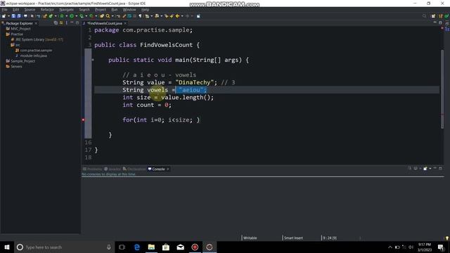 Finding Vowels in String Program | Java | DinaTechy смотреть онлайн