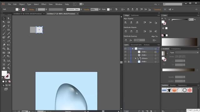 How to draw water drops in Adobe illustrator / Как рисовать векторную графику / Уроки смотреть онлайн