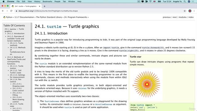 Day 18 - 165-Understanding Turtle Graphics and How to use the Documentation смотреть онлайн