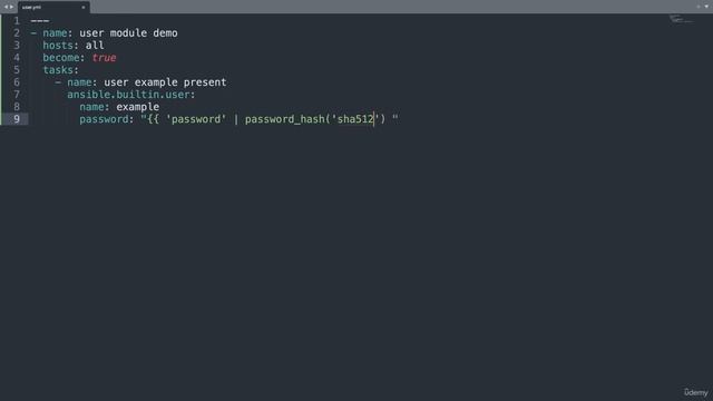 16 Create a user account Ansible module user смотреть онлайн