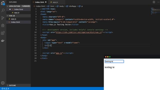 Two-Way Data Binding und Bedingungen | Vue.js in a Nutshell смотреть онлайн