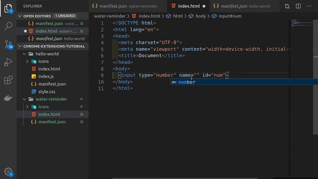 EP72 Chrome extension development Tutorial Part-9 | Water Reminder Adding Manifest смотреть онлайн