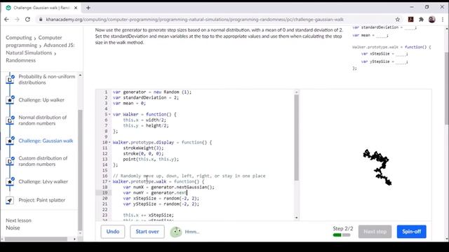 Challenge Gaussian Walk Khan Academy смотреть онлайн