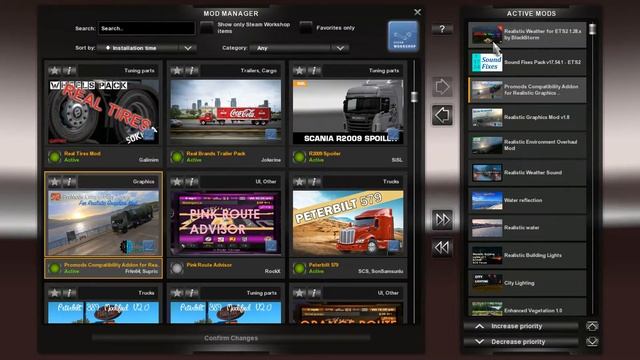 ETS2 v1 28 - All DLC's, My how to setup Maps, and Load Order. смотреть онлайн