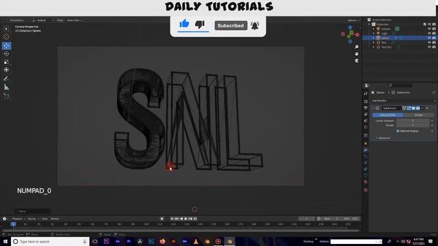 Blender 3D Text Design Blender Tutorial смотреть онлайн