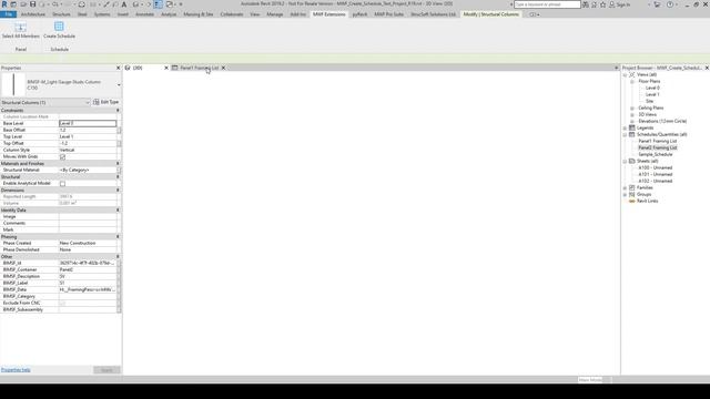 Revit/MWF Create Schedule смотреть онлайн