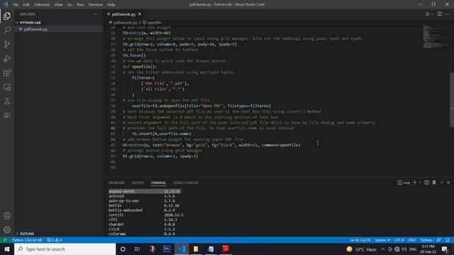 Pdf to Word Convert - Tkinter GUI Python Tutorial | Python Projects | Desktop Application смотреть онлайн