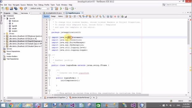 Login Form with database in JAVA Swing смотреть онлайн