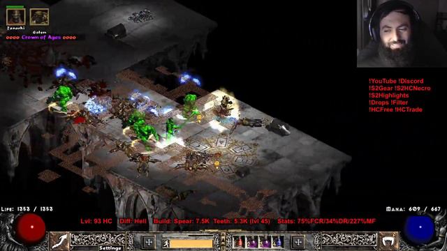 Crown of Ages (CoA) Drop in Horizon's Memory - Merc/Golem Kill? Hardcore Project Diablo 2 Season 2 смотреть онлайн