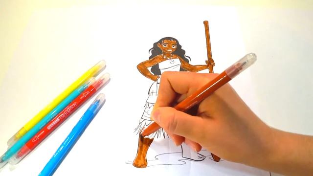 РАСКРАСКИ ДЛЯ ДЕТЕЙ! РАСКРАШИВАЕМ КАРТИНКИ ИЗ МУЛЬТФИЛЬМА МОАНА смотреть онлайн