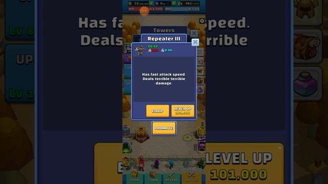 Wild Castle TD - Grow Empire - using 200 tokens to buy the 6th tower смотреть онлайн