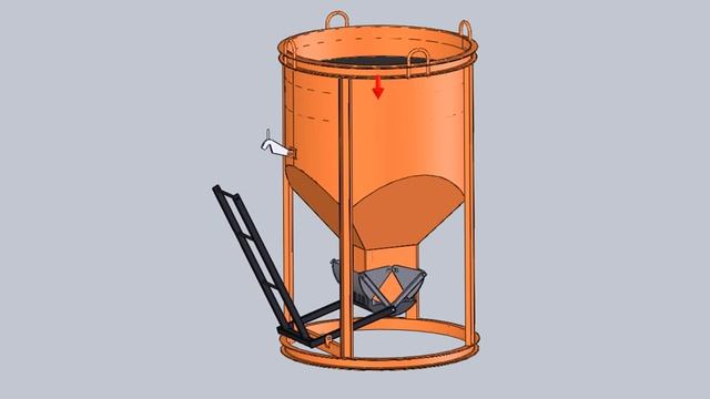 3D модель бадьи для бетона смотреть онлайн