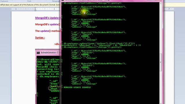 MONGODB UPDATE METHOD DEMO