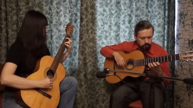 Ievan Polkka (traditional finnish tune), guitar duo смотреть онлайн