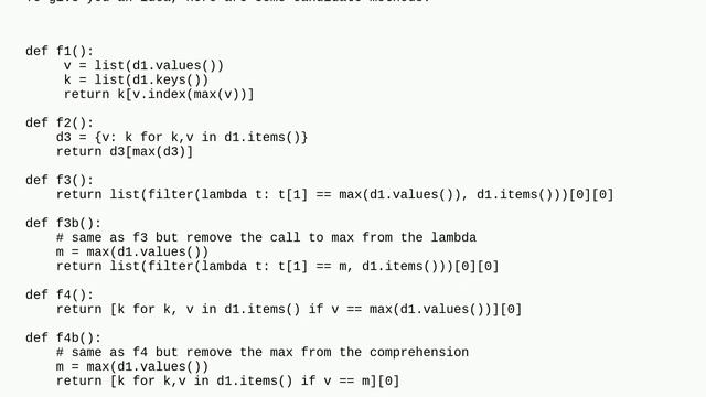 Getting key with maximum value in dictionary? смотреть онлайн