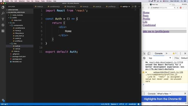 HOC's High Order Components in React Router in React js смотреть онлайн